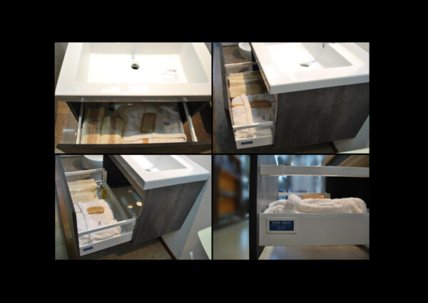 "WOOD SERIES" MOBILE SOSPESO GRIGIO ANTRACITE EFFETTO PIETRA - AB5010 - immagine 3