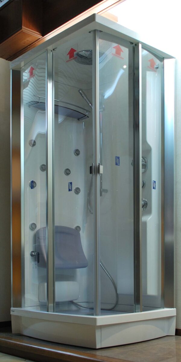 TEUCO CABINA DOCCIA RETTANGOLARE MULTIFUNZIONI 75x90 CON MISCELATORE TERMOSTATICO - AB2011