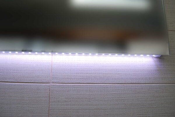 MOBILE DA BAGNO 95cm DUE CASSETTI, CON SPECCHIERA LED E PENSILI CONTENITORI  -  AB201.212 - immagine 8
