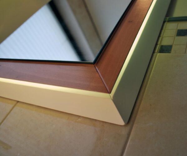 MOBILE WOODSERIES IN LEGNO NOCE ANIEGRE’ LACCATO BIANCO OPACO E NATURALE cm90x51   -  AB201.217 - immagine 7