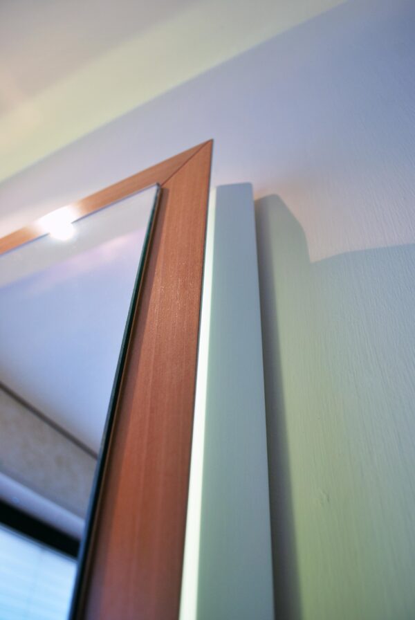 MOBILE WOODSERIES IN LEGNO NOCE ANIEGRE’ LACCATO BIANCO OPACO E NATURALE cm90x51   -  AB201.217 - immagine 8