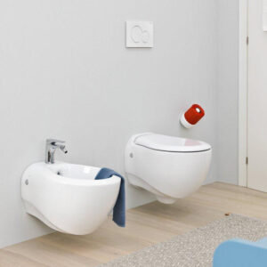 COPPIA SANITARI SERIE BLEND DI ARTCERAM IN CERAMICA, VASO BIDET E COPRIVASO SOFT CLOSE – ID201.221