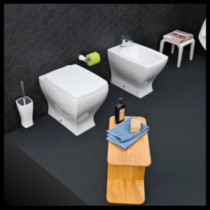 COPPIA SANITARI ARTCERAM SERIE JAZZ VASO BIDET E COPRIVASO SOFT CLOSE  -  ID201.219