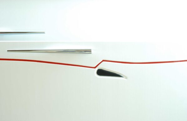 MOBILE  WOODSERIES IN LEGNO LISTELLARE  LACCATO BIANCO OPACO CON PIANO IN QUARZO-RESINA cm120x55   -  AB200.111 - immagine 3