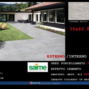 PA220.620- SAIME  LUSERNA  GRIGIO ROC 30x60 NATURALE R10