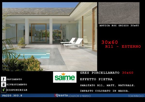 PA220.303.8 - SAIME  ARTICA ROC GRIGIO  30x60 R11