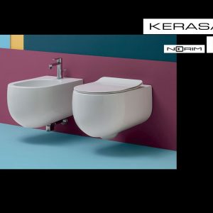 SA221.807 KERASAN FLO 54 NORIM SOSPESO VASO BIDET COPRIVASO SLIM