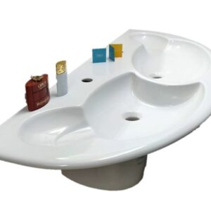 SA240.927  FALERII ANIENE SERIE CIOTTOLI-LAVABO CERAMICA VASCA DOPPIA L136 P57