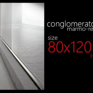PIATTO DOCCIA WELL EASYSTONE 80x120 CONGLOMERATO RESINA